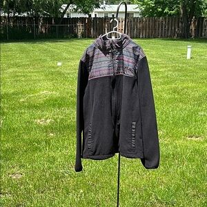 Fila Sport Women's Black Zip-up Fleece Jacket Size Large EUC